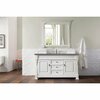 James Martin Vanities Brookfield 60in Single Vanity, Bright White w/ 3 CM Charcoal Soapstone Quartz Top 147-V60S-BW-3CSP